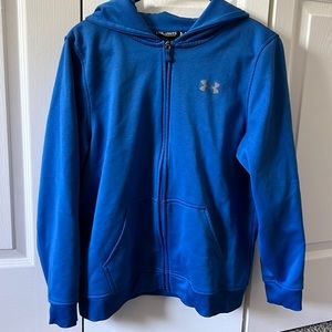 Under Armour blue youth zip hoodie